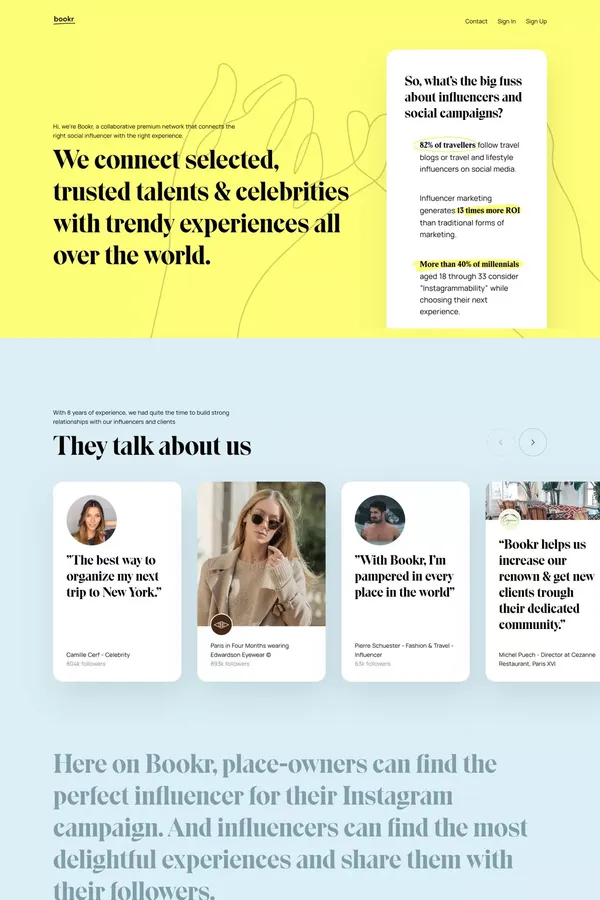 Bookr - Landing design inspiration