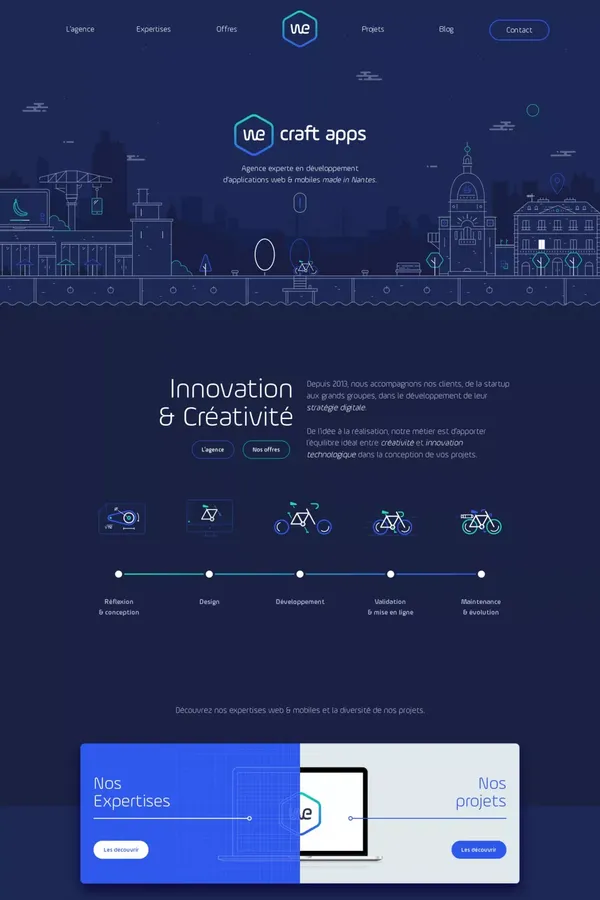 We Craft Apps - Agence web & mobile à Nantes - Portfolio design inspiration