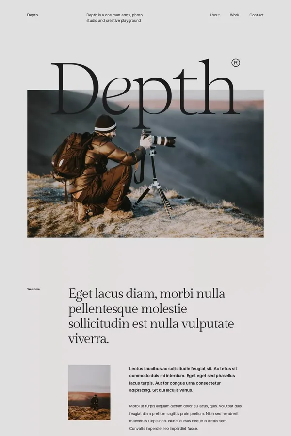 Depth - Webflow Website Template - Template design inspiration