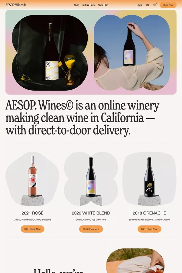 AESOP. Wines© - Ecommerce design inspiration