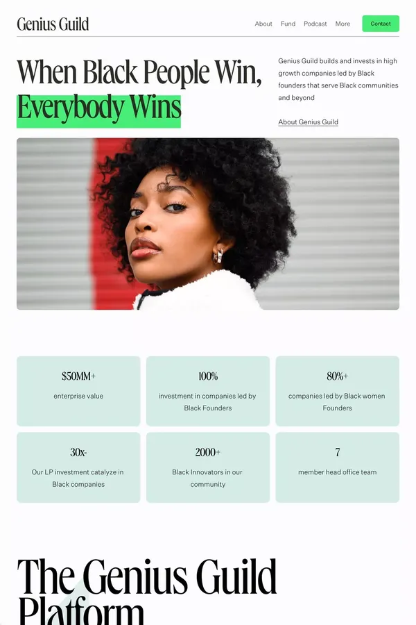 Genius Guild - Portfolio design inspiration