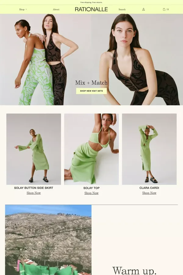 rationalle.com - Ecommerce design inspiration
