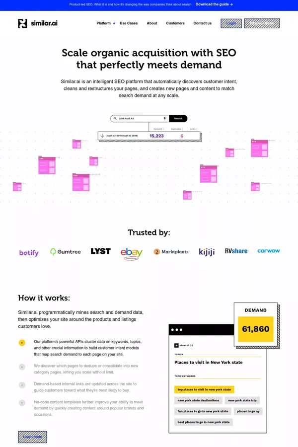Similar.ai | Product-led SEO platform for enterprises - website design inspiration