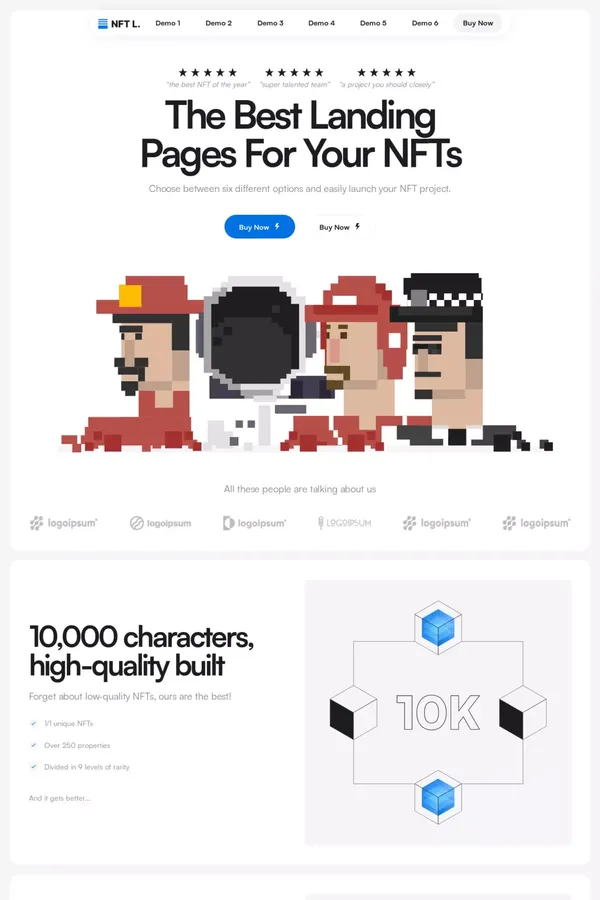 NFT Landing - Webflow Website Template - Template design inspiration