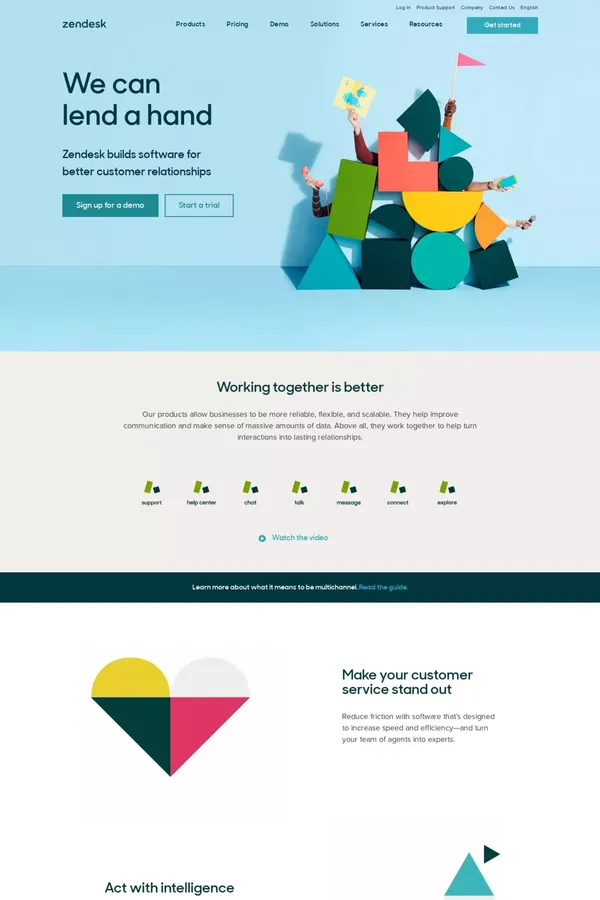 Zendesk | Customer Service Software & Support Ticket System - Landing design inspiration