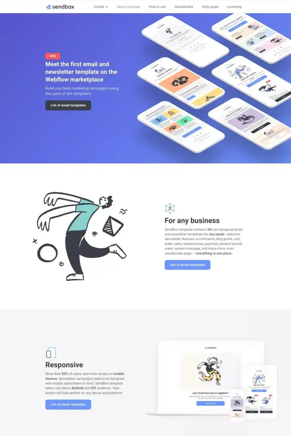SendBox - Webflow HTML website template