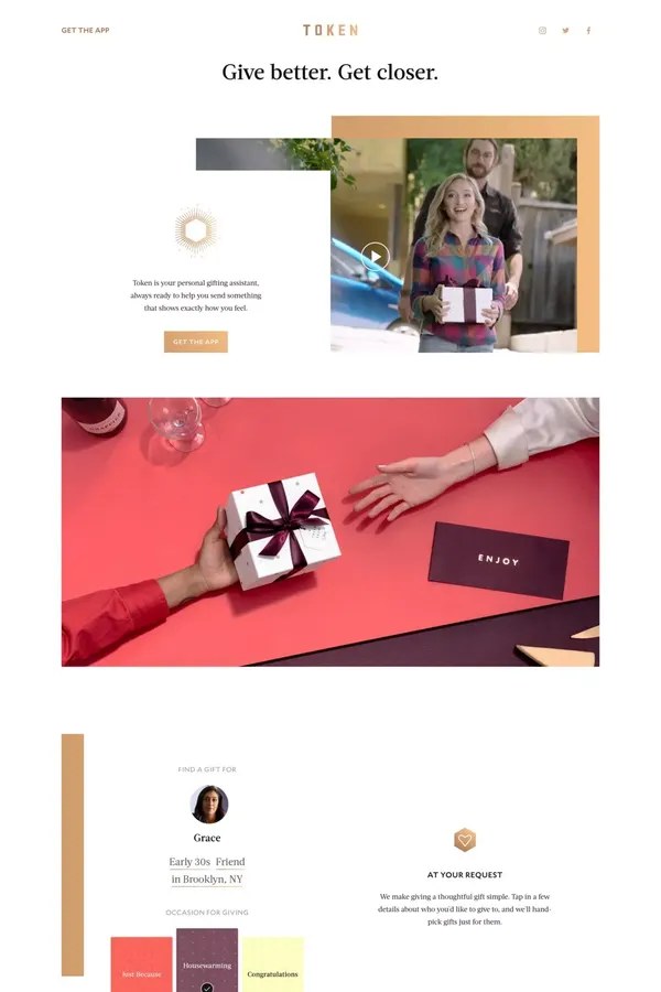 Token - Landing design inspiration