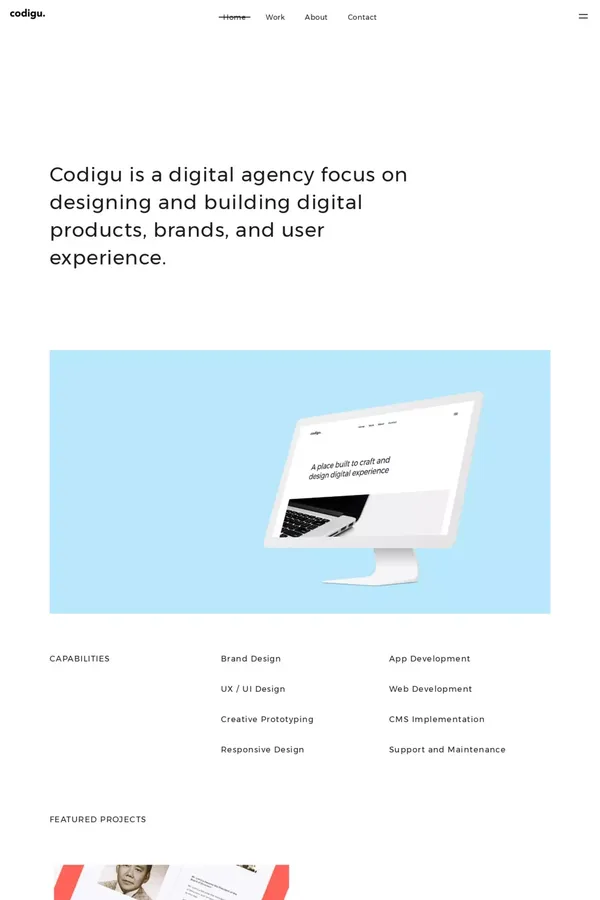 Codigu. Digital Web Design Agency - Portfolio design inspiration
