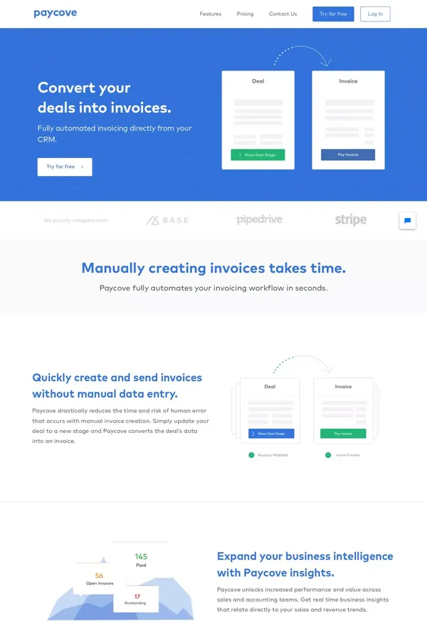 Paycove - Landing design inspiration