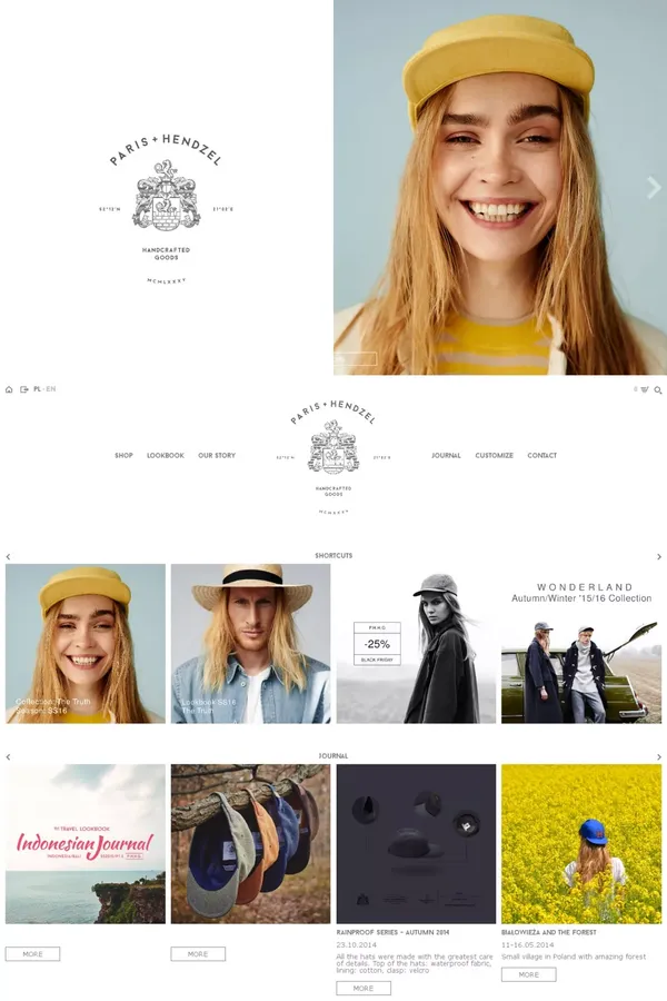 Main - 5 Panel hat - Ecommerce design inspiration