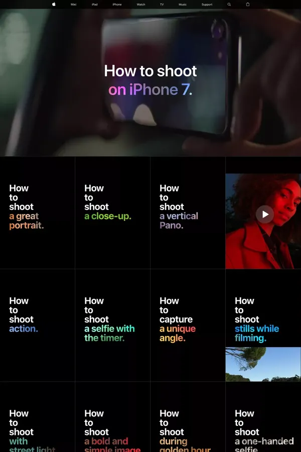 How to shoot on iPhone 7 - Photography - Apple - Other design inspiration