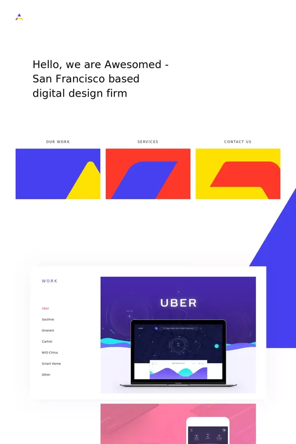 Awesomed - San Francisco based digital design firm - Portfolio design inspiration