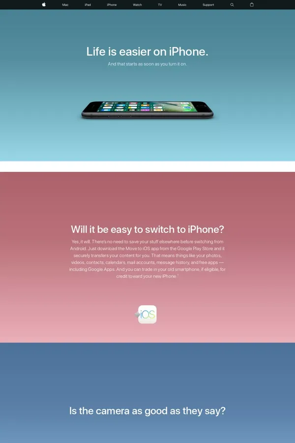 Switch from Android to iPhone - Apple - Other design inspiration