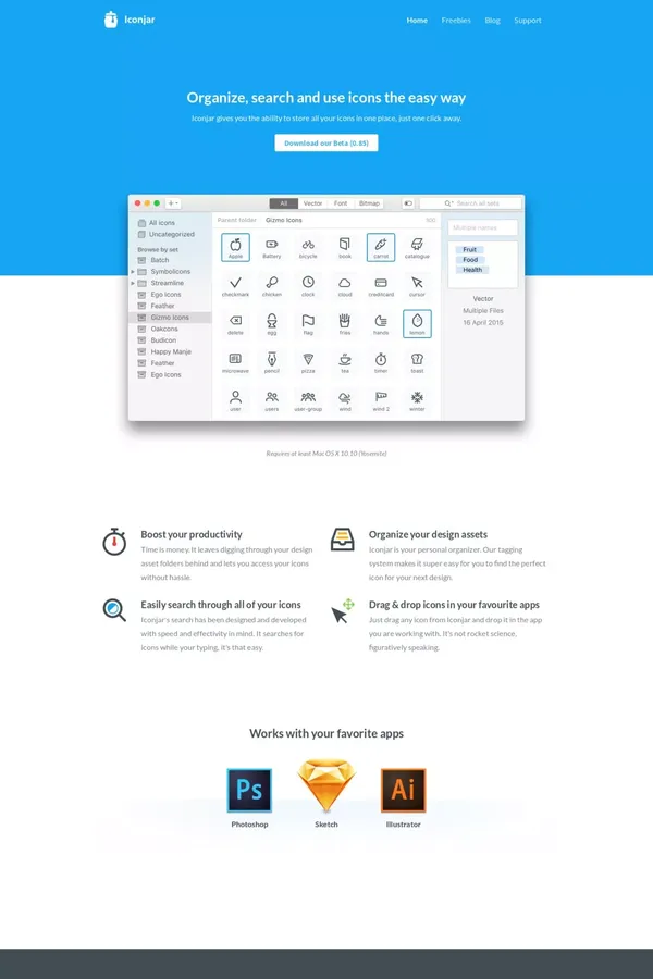 Iconjar - Landing design inspiration