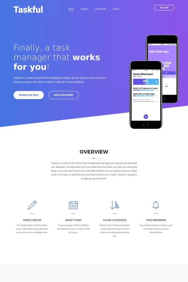 Taskful – Smart To-Do List - Landing design inspiration