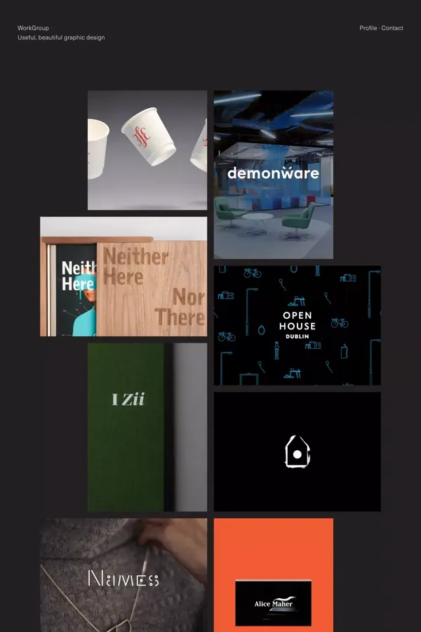 WorkGroup - Portfolio design inspiration