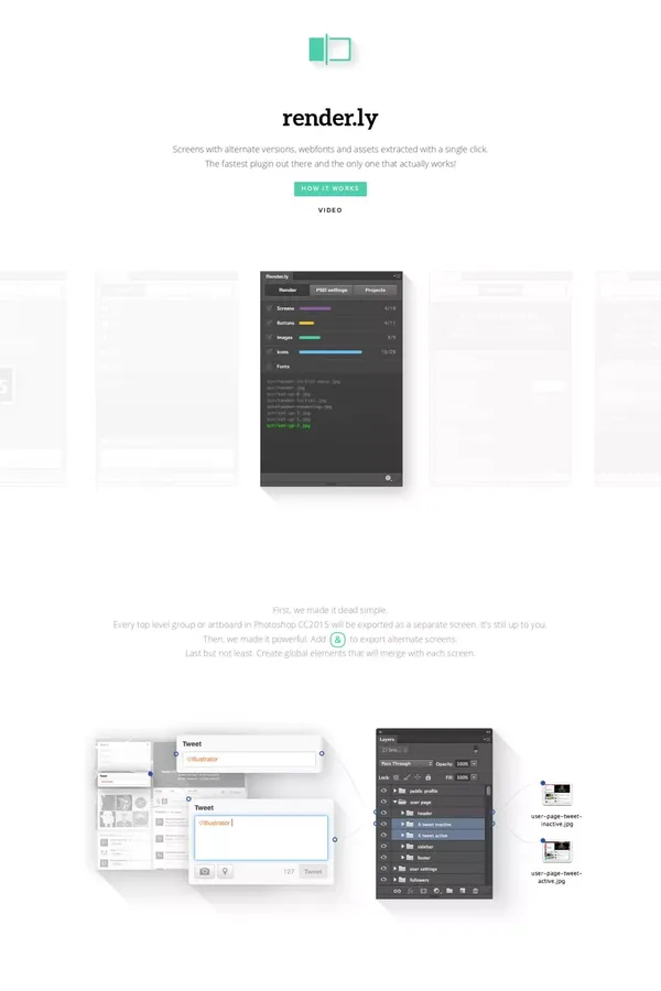 Render.ly - Landing design inspiration