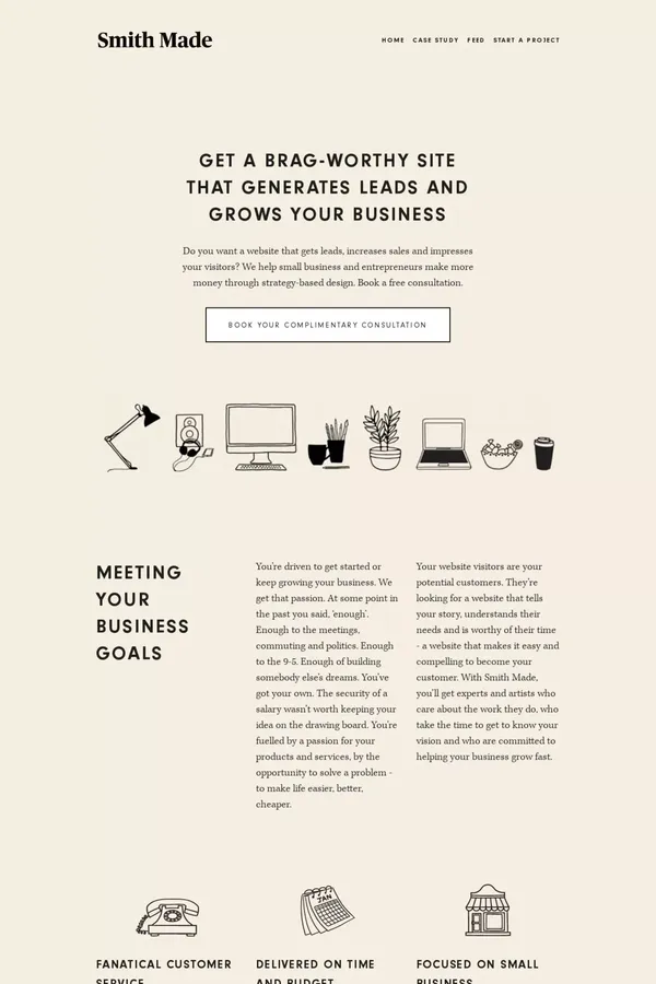 Smith Made Studio - Landing design inspiration