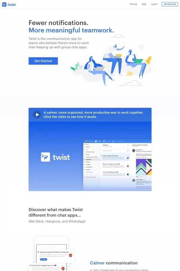 Twist - Mindful Team Communication - Landing design inspiration