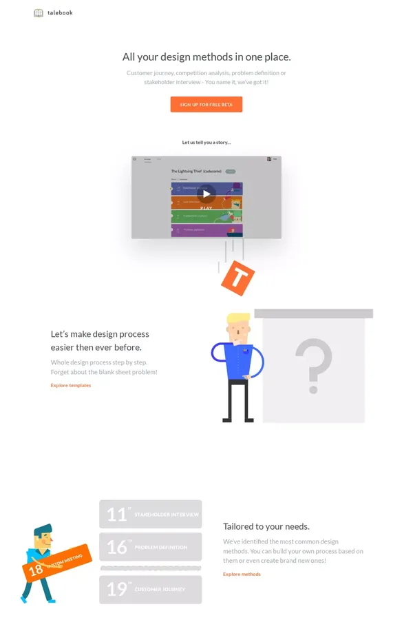 talebook - Landing design inspiration