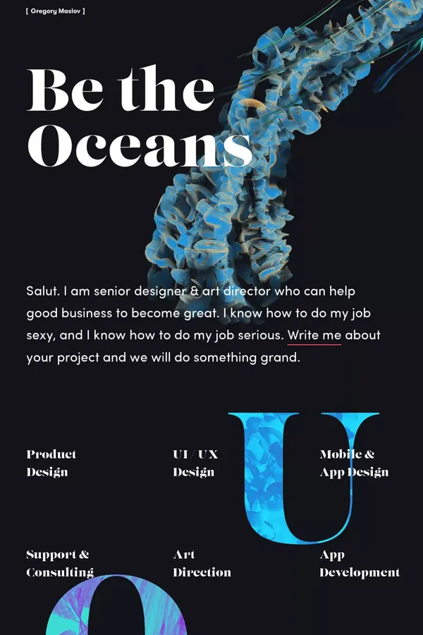 Gregory Maslov / Digital Designer - Portfolio design inspiration