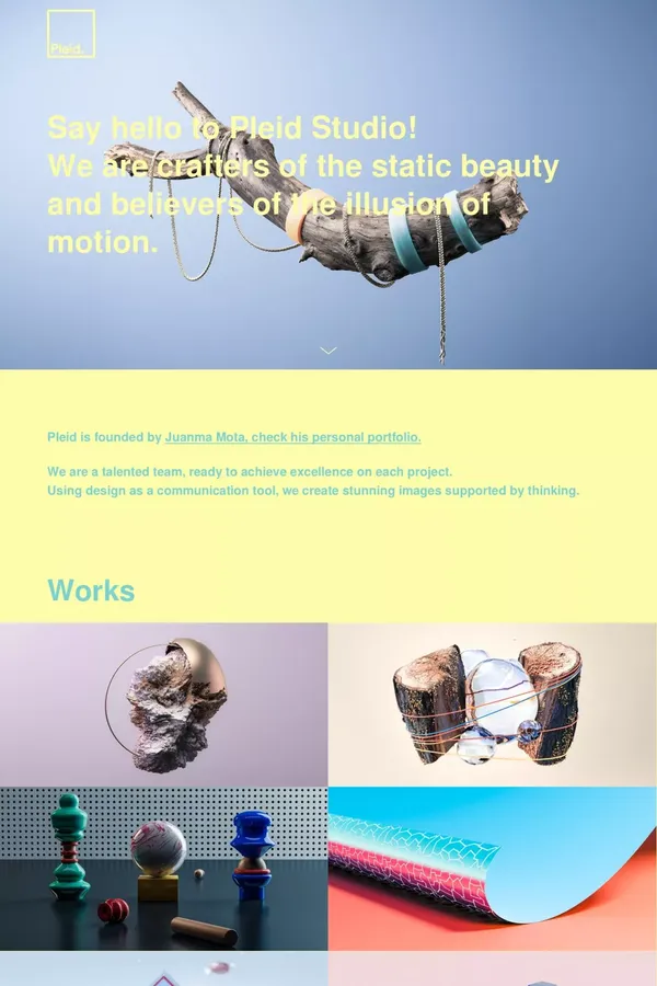 Pleid – Art and Motion Direction Studio - Portfolio design inspiration