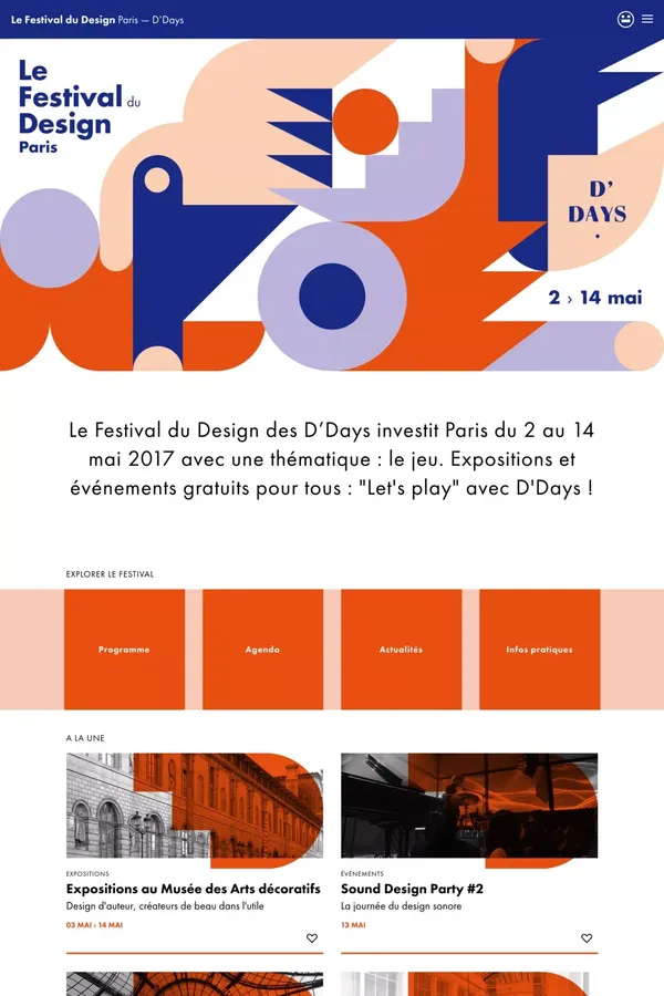 Le Festival du Design — Paris — D’Days - Landing design inspiration