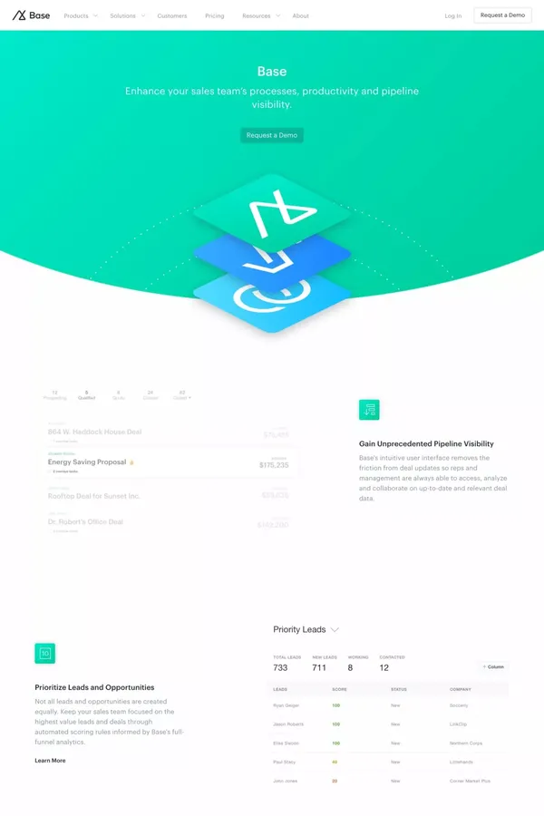 Base | Base CRM - Landing design inspiration