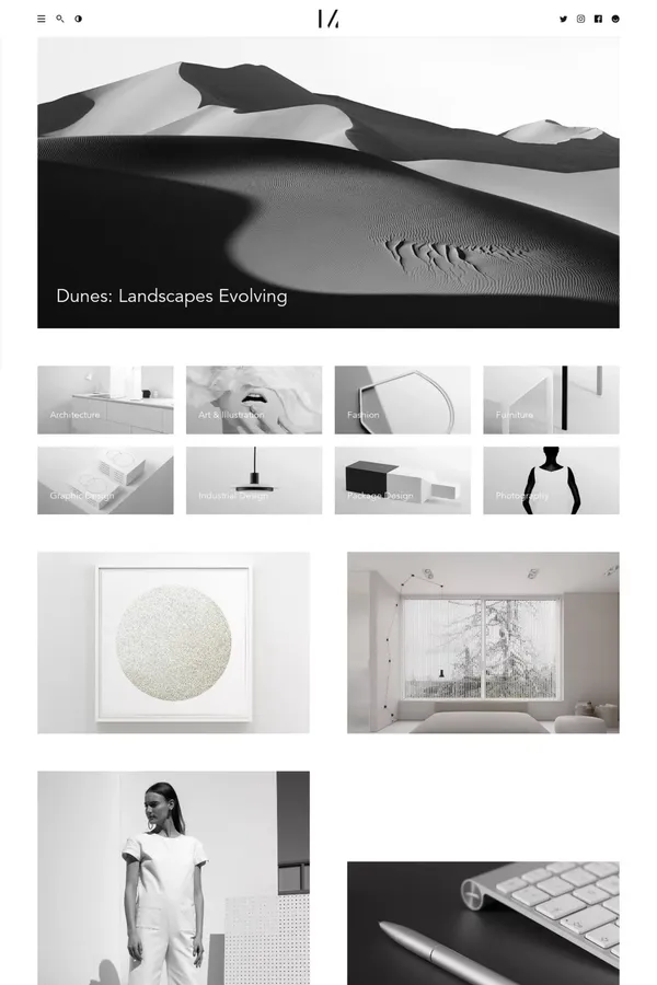 Minimalissimo – Minimalism in Design - Blog design inspiration