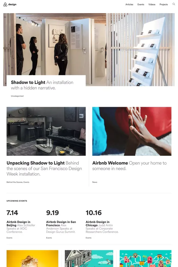 Airbnb Design – A behind-the-scenes look at our design culture, process, learnings, and storytelling. - Blog design inspiration
