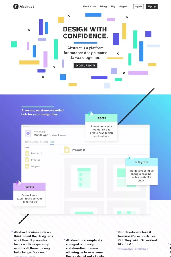 Abstract - Landing design inspiration