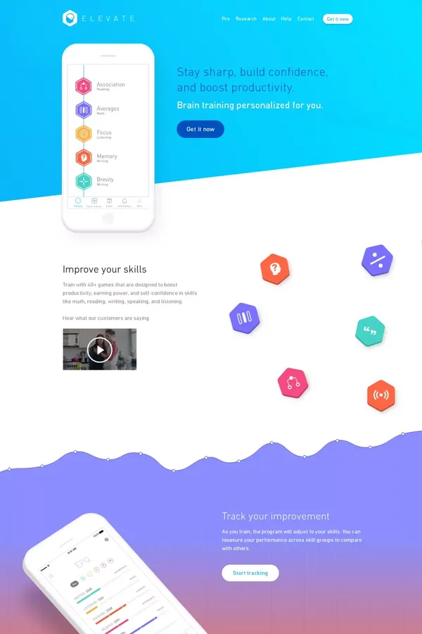 http://elevateapp.com/ - Landing design inspiration