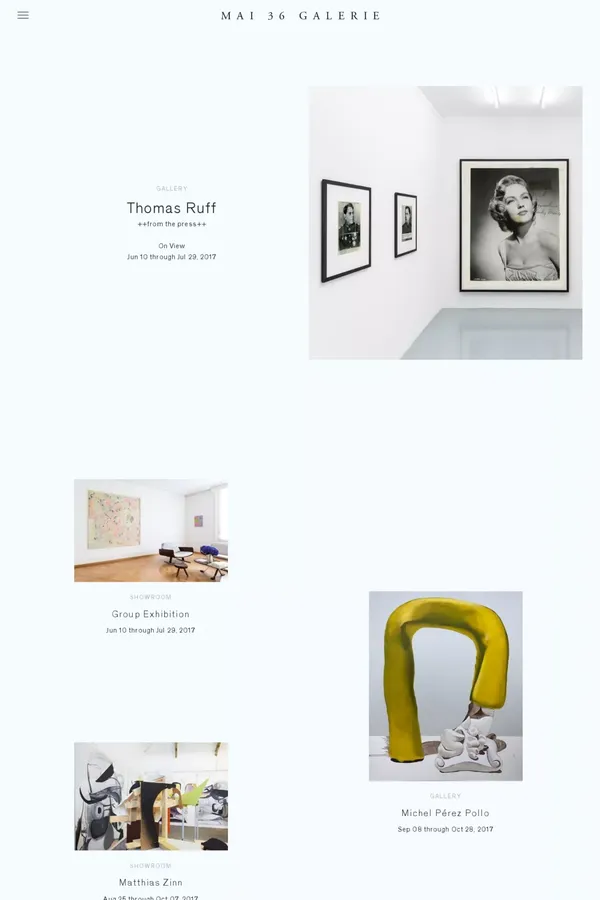 Mai 36 Galerie, Zurich — An international contemporary art gallery - Other design inspiration