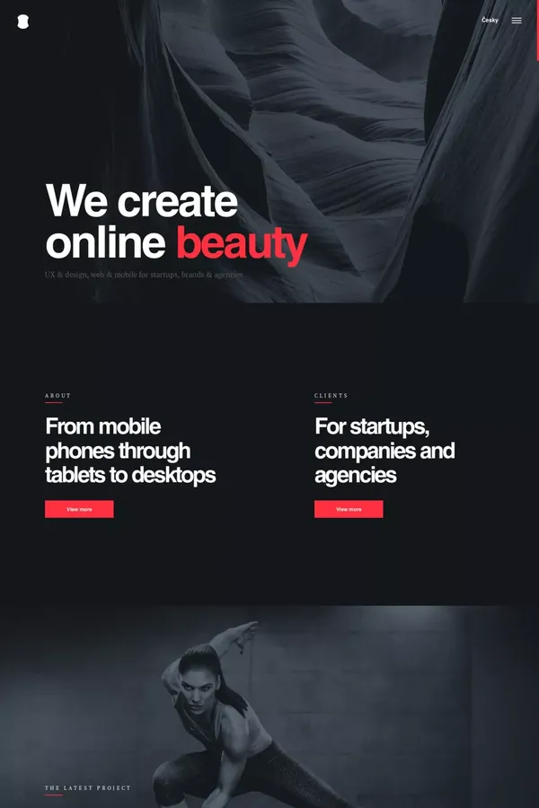 CubesDigital - We create online beauty - Portfolio design inspiration