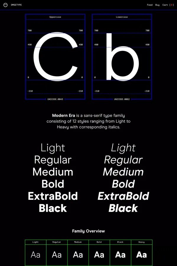OMSETYPE - Landing design inspiration