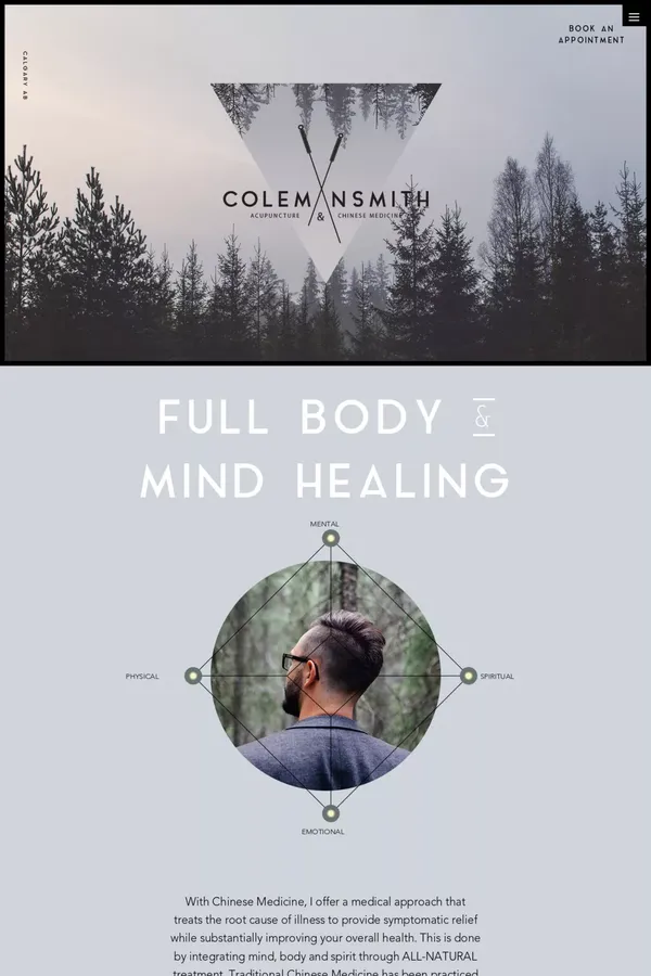 Coleman Smith Chinese Medicine - Landing design inspiration