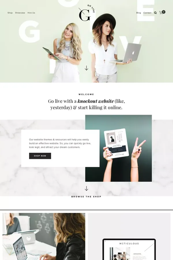 GO LIVE - Landing design inspiration