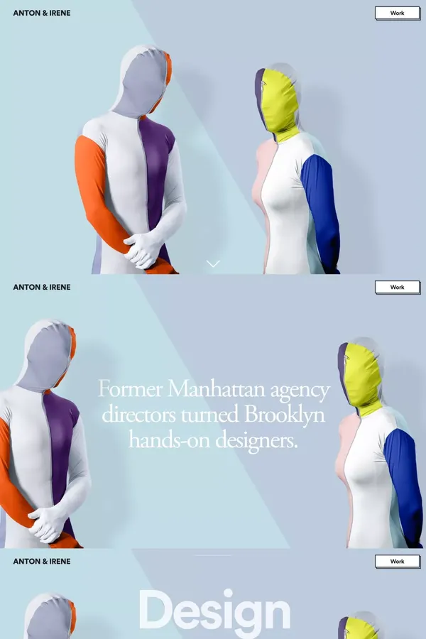 Anton & Irene - Portfolio design inspiration