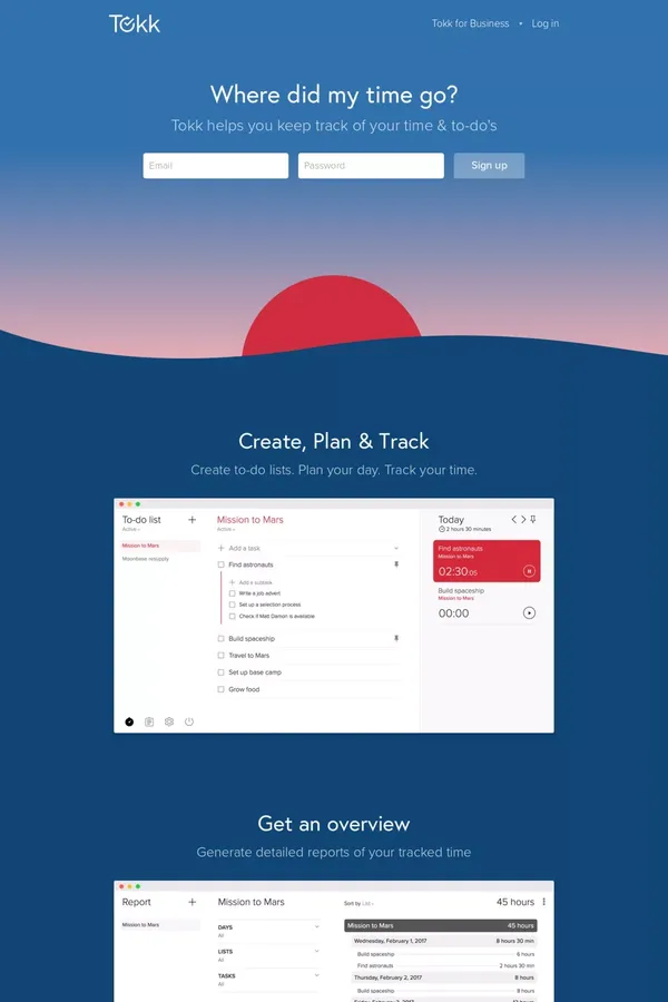 http://tokkapp.com/ - Landing design inspiration
