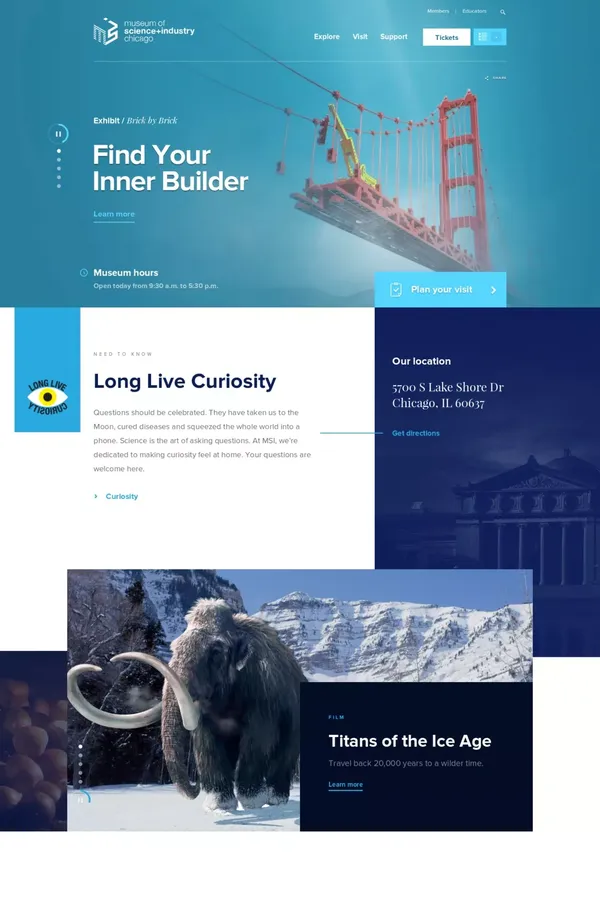 Home - Museum of Science and Industry - Other design inspiration