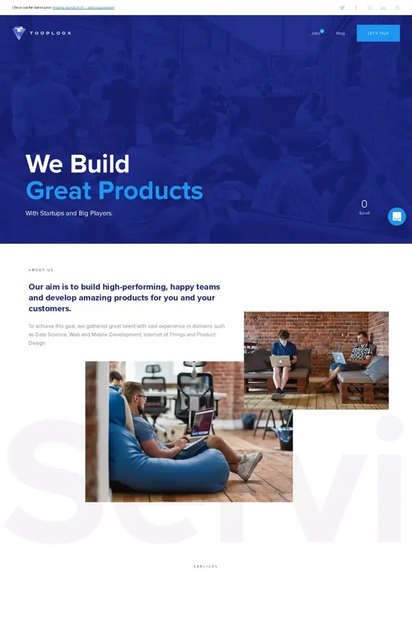 Tooploox: We build teams and great products - Portfolio design inspiration