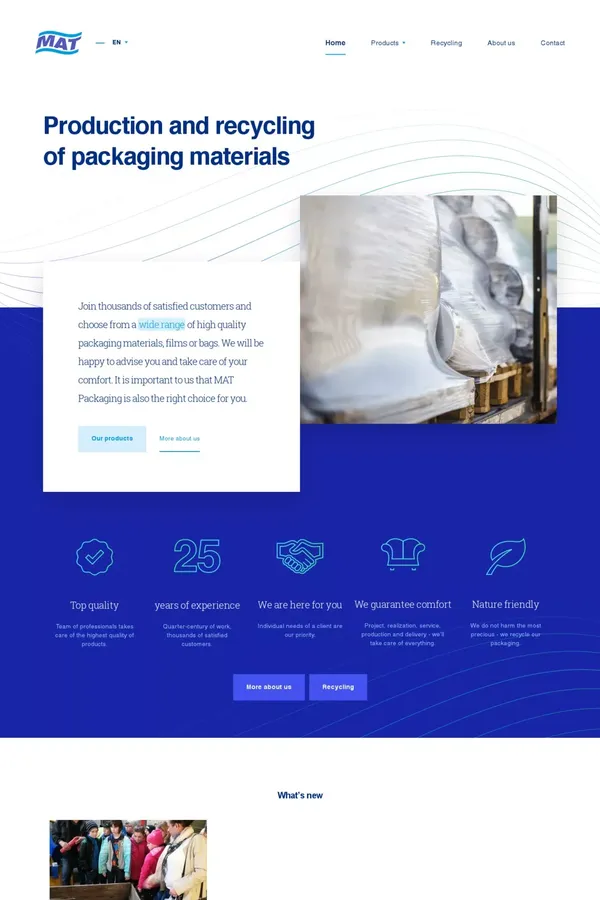 MAT obaly, s.r.o - Production and recycling of packaging materials - Other design inspiration