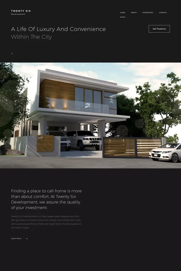 Home - Twenty Six Development - Portfolio design inspiration