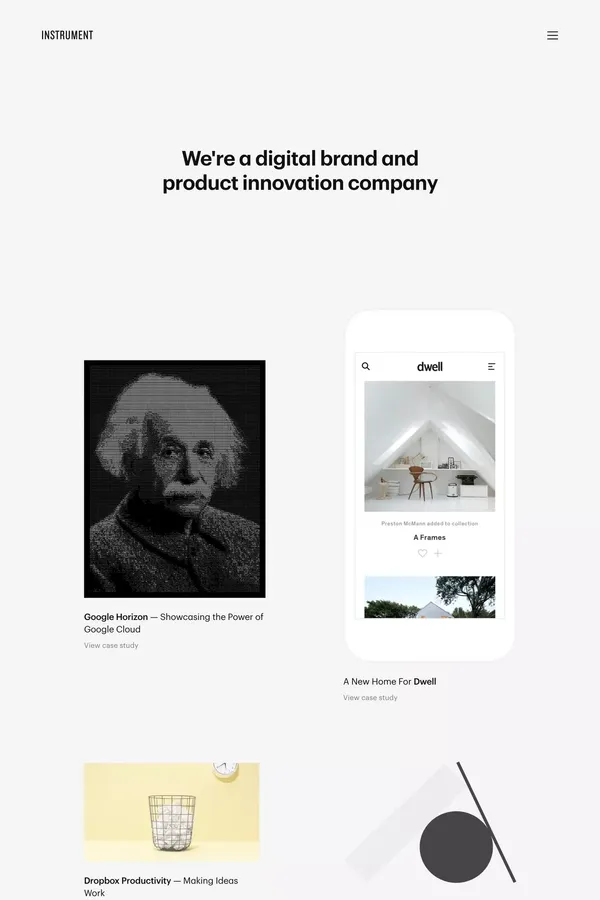 Instrument - Portfolio design inspiration