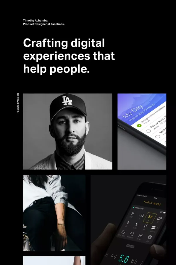 Timothy Achumba. Designer at Microsoft — Timothy Achumba, Designer at Microsoft - Portfolio design inspiration