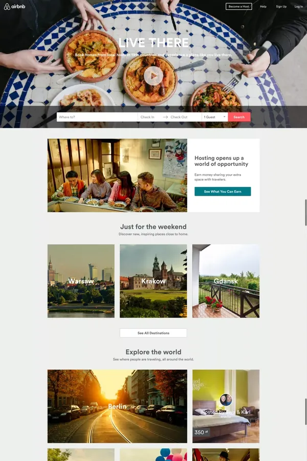 Vacation Rentals, Homes, Apartments & Rooms for Rent - Airbnb - Landing design inspiration