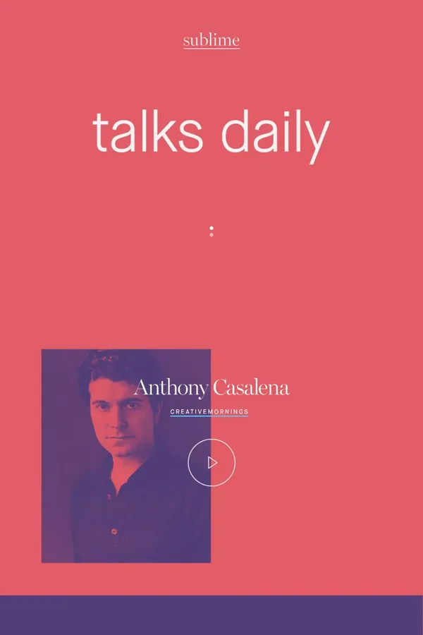 sublime – talks daily - Blog design inspiration
