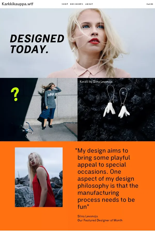 Karkkikauppa.wtf - Finnish Design - Ecommerce design inspiration