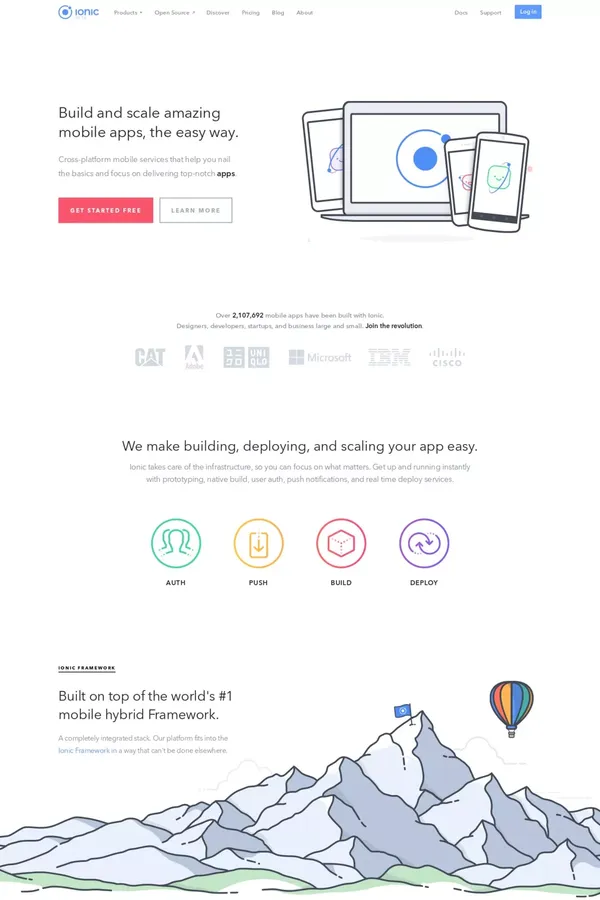 Ionic Platform - Landing design inspiration