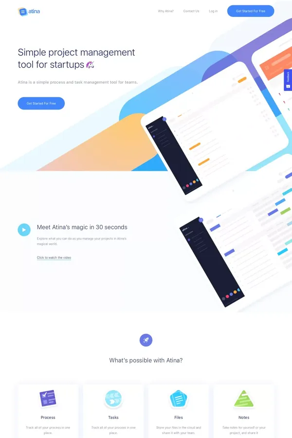 Atina - Landing design inspiration